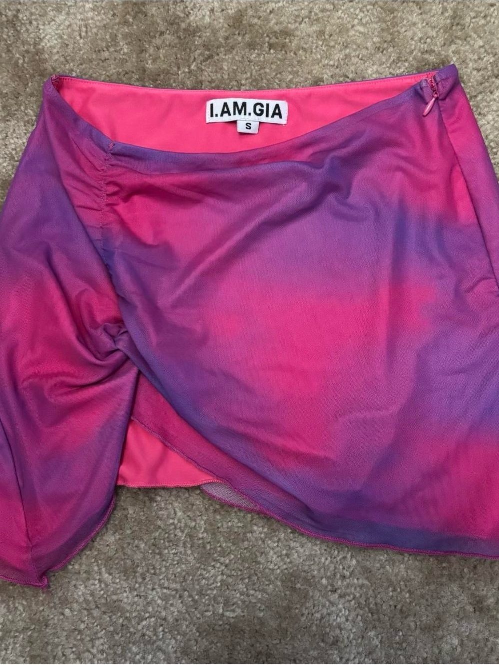 I.AM.GIA Pink & Purple Ombre Mini Skirt